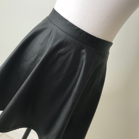 Cals Brand   Faux Leather Skater Skirt - Picture 4 of 6
